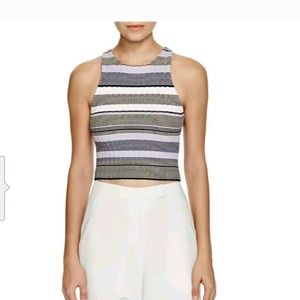 Elizabeth and James Striped Knit Racer Back